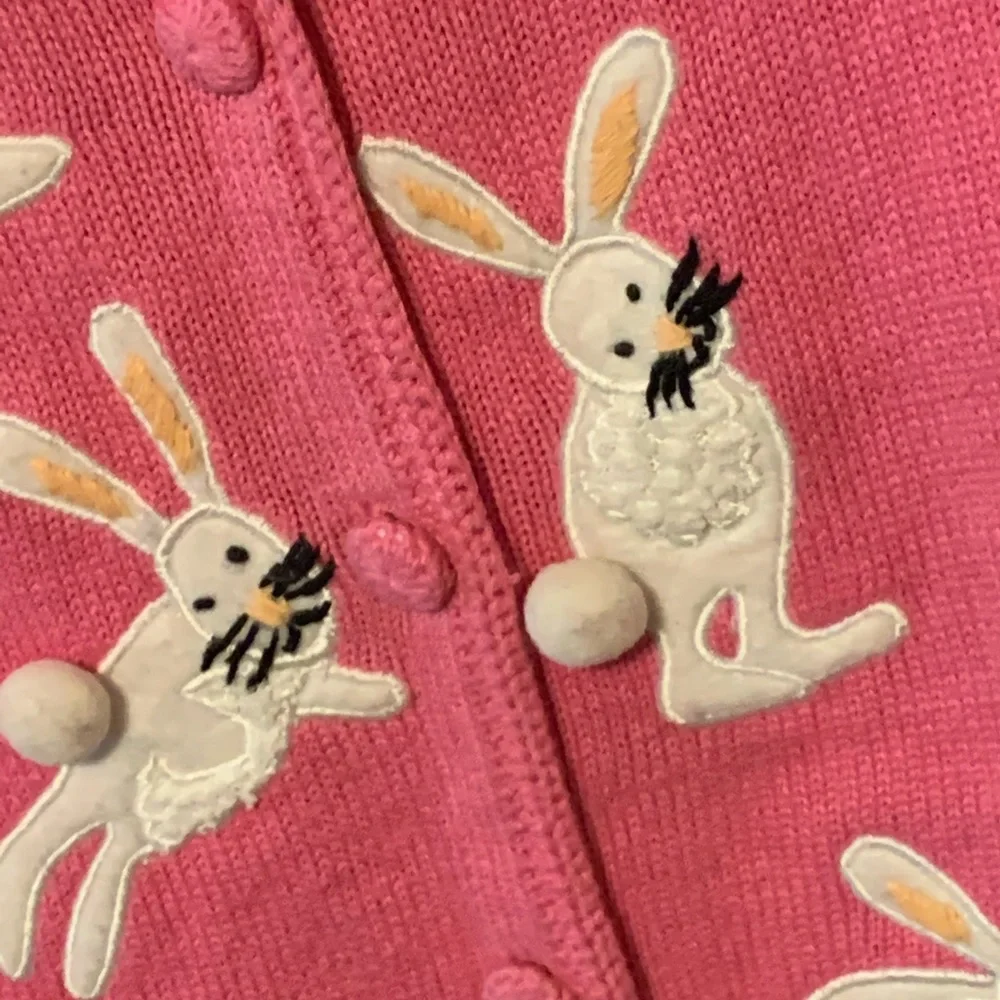 SOLD  90s Easter Bunny bellepointe sweater - Picture 3 of 9